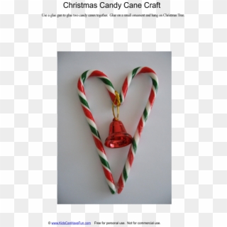 Christmas Candy Cane Heart Craft - Candy Cane Clipart