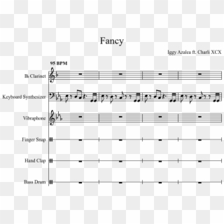 Fancy Sheet Music Composed By Iggy Azalea Ft - Sheet Music Clipart