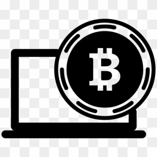 Bitcoin And Laptop Symbol Comments - Bitcoin Clipart Black And White - Png Download
