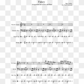 Fancy Sheet Music Composed By Iggy Azalea Arr - Sheet Music Clipart