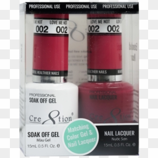 Cre8tion Matching Color Gel & Nail Lacquer 02 Cherry - Nail Polish Clipart