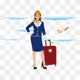 Stewardess Png - Flight Attendant Clipart Png Transparent Png
