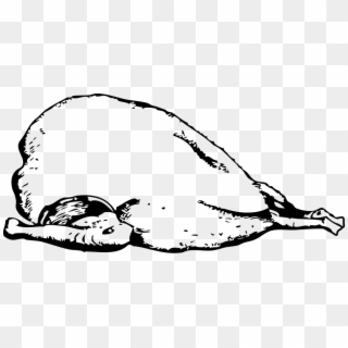 Roast Fowl Png - Outline Image Of Meat Clipart