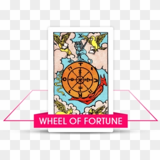 11 Wheel Of Fortune - Rider Waite Tarot Wheel Clipart