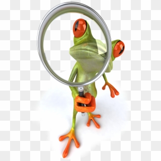 Frog With Magnifying Glass Clipart