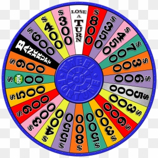 Wheel Of Fortune Wheel Template - Wheel Of Fortune Mystery Round Wheel 2002 Clipart