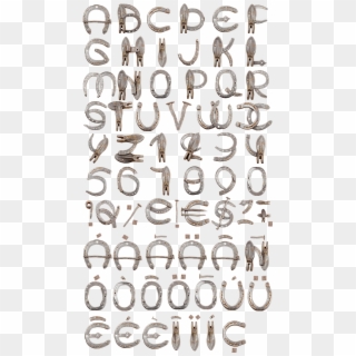 Horseshoe Font Alphabet - Horseshoe Font Clipart