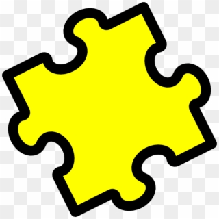 Puzzle Pencil And In - Yellow Autism Puzzle Piece Clipart