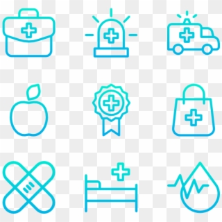 Medical - Icons With Gradient Clipart