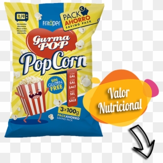 Valores Nutricionales De Palomitas Microondas Formato - Pajitas Snacks Clipart