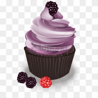 Free Png Ice Cream Cupcake Blueberry - Cake Clipart