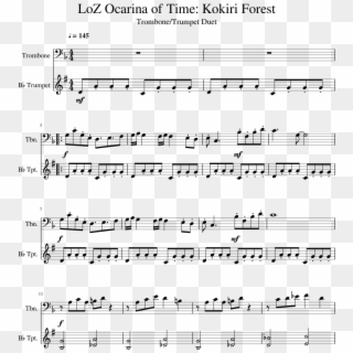Loz Ocarina Of Time - Ocarina Of Time Kokiri Forest Sheet Music Clipart