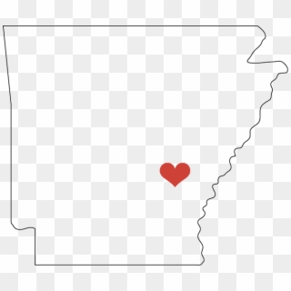 Arkansas Outline Png - Heart Clipart