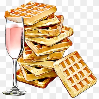 Simple Rosé Gold And Waffles A Brunch And Day Party - Niche Meme Food Png Clipart