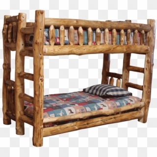 Aspen Log Bunk Bed - Bunk Bed Clipart