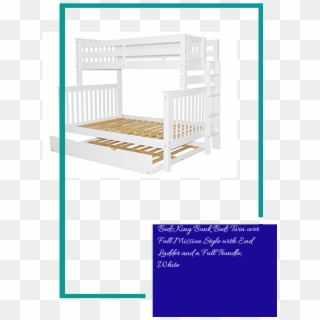 Bedz King Bunk Beds Twin Over Full Mission Style With - Bunk Bed Clipart
