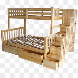 Wjz-b55 Wood Kids Bunk Beds With Storage Stairs - Bunk Bed Clipart