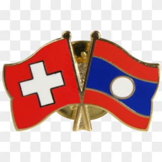 Laos Friendship Flag Pin, Badge - Flag Clipart