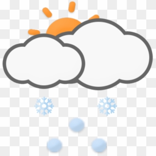 Partly Sunny W/ Flurries Clipart