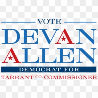 Supporters Vote Devan Allen For Tarrant County Commissioner, Clipart