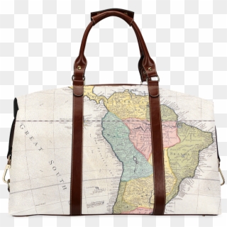 Vintage Retro Map 6- South America Classic Travel Bag Clipart