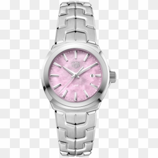 Tag Heuer Link Lady Pink Mother Of Pearl Dial Stainless - Tag Heuer Link Diamond Ladies Watch Clipart