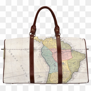 Vintage Retro Map 6- South America Waterproof Travel - Harry Potter Weekender Bag Clipart