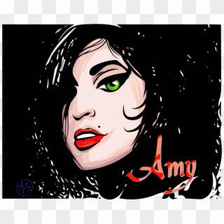 Amy Winehouse My Rendition Of A Great Artist - Illustration Clipart