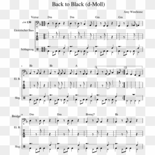 Back To Black - Sheet Music Clipart