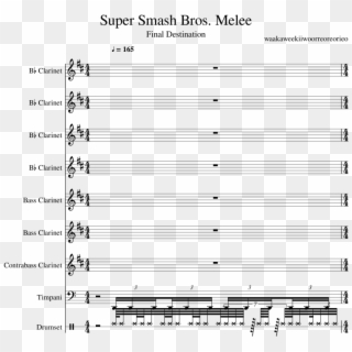Super Smash Bros - Waterfalls Trumpet Sheet Music Clipart