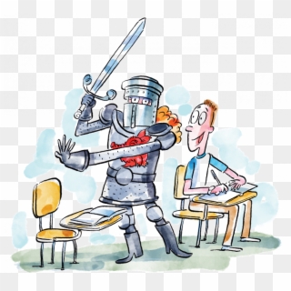 A Student Dressed As The Black Knight From Monty Python Clipart