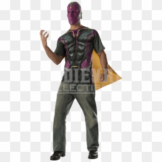 Adult Avengers 2 Vision Costume Top And Mask Set - Costume Clipart