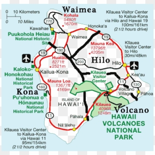 To Make The Planning Of Your Big Island Vacation More - Hawaii Volcano Kilauea Map Clipart