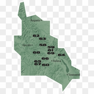 Central Montana - Map Clipart