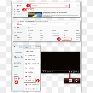 Add A Closed-captioned Video To An Elearning@ung Content - Closed Caption Icon Youtube Clipart