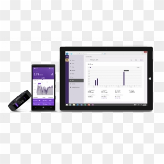 Microsoft Health And Microsoft Band - Tablet Computer Clipart