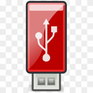 Usb Stick Icon Red Clipart