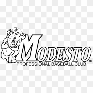 Modesto A's Logo Black And White - Modesto Nuts Clipart
