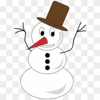Snowman With Fedora Clipart