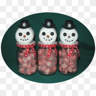 Snowman Head Candy Jars Regular Size Mason Jar - Jaiku Clipart
