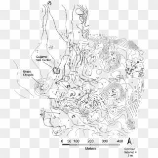 Map Of Guijarral And Surrounding Area - Drawing Clipart