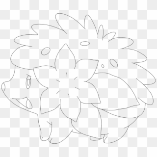 How To Draw Shaymin Coloring Page Fine Picture - Line Art Clipart