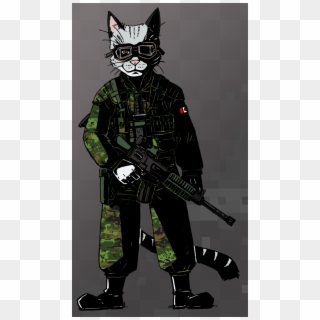 Ransom Is A Rifle Cat In The Canadian Reserves, And - Soldier Clipart