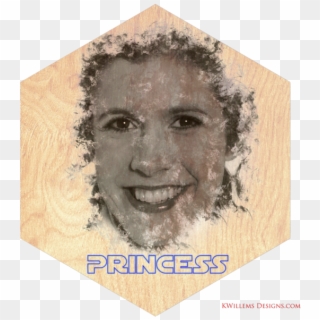 This Carrie Fisher Premium Wood Art Print Is The Most - Sketch Clipart