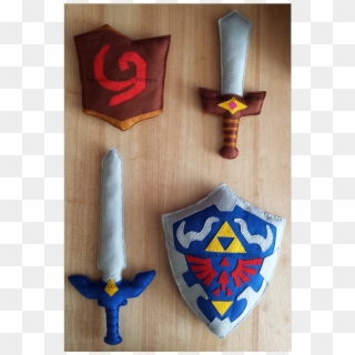 Plush Deku Hylian Shield, Kokiri Master Sword - Deku Shield And Kokiri Sword Clipart