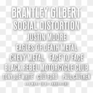Brantley Gilbert, Social Distortion, Merle Haggard, - Monochrome Clipart