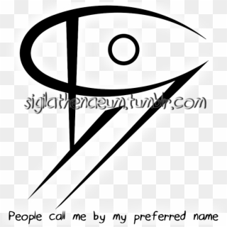 “ “people Call Me By My Preferred Name” Sigil Requested - Line Art Clipart