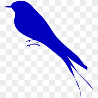 Small - Blue Bird Silhouette Png Clipart