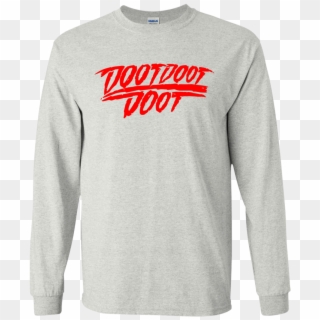 Doot Doot Doot Long Sleeve T-shirt , Png Download - Grey Long Sleeve Shirt Clipart