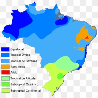 Brazil Köppen Climate Map Portuguese - Climate Of Brazil Clipart